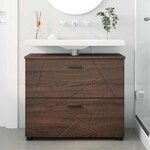 vidaXL Cabinet de salle de bain Chêne marron 76 5 x 35 x 64 cm