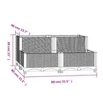 vidaXL Lit surélevé 80x80x38 cm Polypropylène