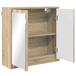 vidaXL Armoire Miroir de Salle de Bain Chêne Sonoma 60 x 20 x 60 cm