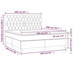 vidaXL Sommier à lattes de lit matelas et LED Vert foncé 160x200 cm