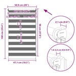 vidaXL Store enrouleur tamisant 50 x 100 cm noir