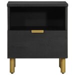 vidaXL Table de chevet noir 40x33x46 cm bois d'ingénierie