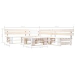 vidaXL Salon de jardin palette 4 Pièces Bois Blanc