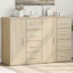vidaXL Buffets 2 Pièces chêne sonoma 59x39x80 cm bois d'ingénierie