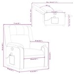vidaXL Fauteuil de massage inclinable noir similicuir