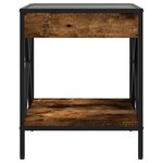 vidaXL Table basse avec LED Infinity chêne fumé 40x40x49 cm