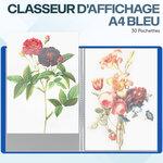 ACROPAQ Display Book - Classeur Premium Bleu au Format A4 avec 30 Pochettes  Design Extensible et Insertion en Couleur au Format A5