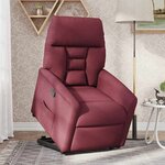 vidaXL Fauteuil inclinable rouge bordeaux tissu