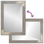 vidaXL Miroir de salle de bain Gris et Argent 50 x 70 x 3 cm