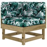 vidaXL Salon de jardin 7 Pièces avec coussins bois de pin imprégné