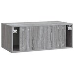 vidaXL Meuble TV mural 59 5 x 41 x 30 cm Sonoma gris Bois d'ingénierie