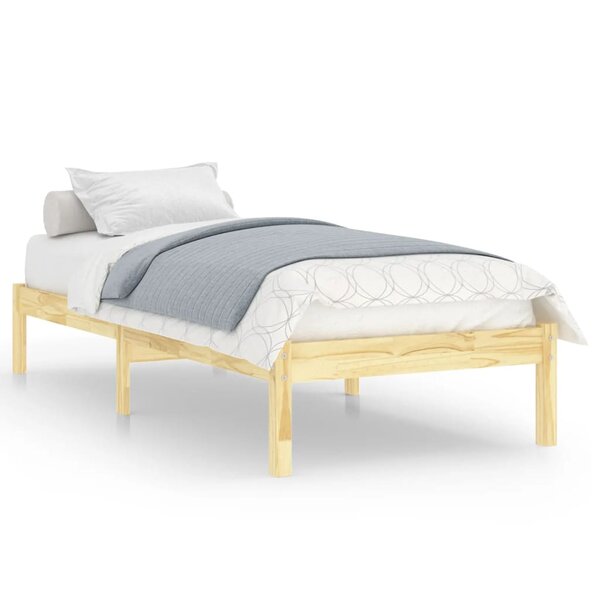 vidaXL Cadre de lit bois de pin massif 90x200 cm