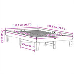 vidaXL Cadre de lit sans matelas cire marron 120x190cm bois pin massif