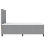 vidaXL Lit ressorts avec matelas Gris clair 140x200 cm Tissu