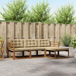 vidaXL Ensemble de canapés d'extérieur 4 pc Naturel et Beige