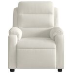 vidaXL Fauteuil inclinable électrique Crème Velours