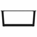 vidaXL Pieds de table basse en forme de V  2 pièces  noir  70 x (30-31 3) cm  acier