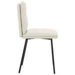 vidaXL Chaises à manger lot de 6 crème velours