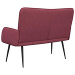 vidaXL Sofa 2 places Bordeaux 115 x 61 x 87 cm Tissu