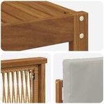 vidaXL Ensemble de canapés d'extérieur 7 pc Naturel et gris clair