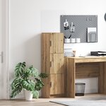 vidaXL Buffet en chêne artisan Chêne artisan Bois d'ingénierie Grand