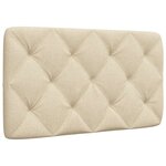 vidaXL Coussin de tête de lit crème 90 cm tissu