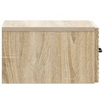 vidaXL Cabinet de chevet mural 2 Pièces Chêne Sonoma 34 5 x 33 x 20 cm