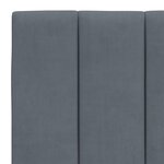 vidaXL Coussin de tête de lit Hanko gris foncé 120 cm velours
