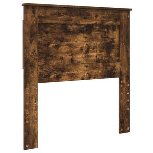 vidaXL Tête de lit avec tête de lit Chêne fumé 75 cm Bois d'ingénierie
