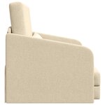 vidaXL Canapé Lit au Sol 2-en-1 Crème 65x80x83 cm Tissu