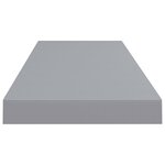 vidaXL Étagères murales flottantes 2 Pièces gris 80x23 5x3 8 cm MDF