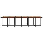 vidaXL Ensemble à dîner de jardin coussins 13 Pièces Résine tressée Noir