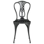 vidaXL Ensemble de bistro 3 Pièces Aluminium coulé Noir