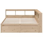vidaXL Lit bibliothèque sans matelas 160x200 cm bois massif de pin