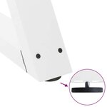 vidaXL Pieds de table basse 2 pièces Blanc 50 x (42-43 3) cm Acier