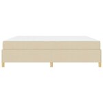 vidaXL Lit à ressorts avec matelas Blanc et crème 200 x 200 cm tissu