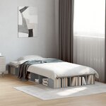 vidaXL Cadre de lit sans matelas gris béton 90x190 cm