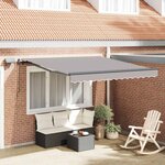 vidaXL Auvent Rétractable Gris clair 300 x 250 cm tissu