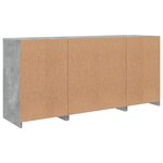 vidaXL Buffet avec lumières LED gris béton 142 5x37x67 cm