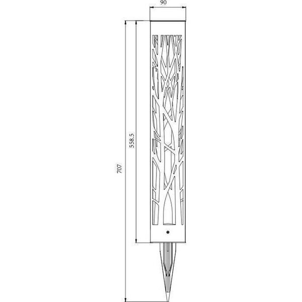 Decoration Balise solaire GALIX G4465 - 20 lumens - A visser ou à planter - 70 cm - Blanc Chaud