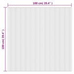 vidaXL Tapis rectangulaire marron 100x100 cm bambou