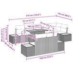 vidaXL Ensemble de salle à manger de jardin de 9 pièces avec coussins en poly rattan noir et acacia