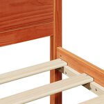 vidaXL Cadre de lit Marron ciré Bois 140 x 200 cm Simple Cadre de lit