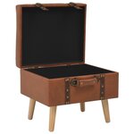 vidaXL Tabouret de rangement 40 cm marron pâle similicuir