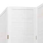 vidaXL Cloison de séparation 4 panneaux blanc bois de paulownia massif