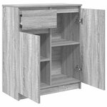 vidaXL Buffet avec tiroir sonoma gris 71x35x84 cm bois d'ingénierie