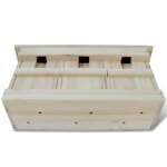 vidaXL Maisons pour moineau 2 Pièces Bois 44 x 15 5 x 21 5 cm