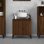 vidaXL Meuble d'évier chêne marron 58x33x60 cm bois d'ingénierie