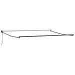 vidaXL Auvent Rétractable Rouge et Blanc 500 × 300 cm Tissu et Métal