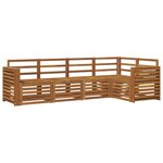 vidaXL Ensemble de canapé d'angle 5 Pièces Naturel Bois d'Acacia Massif